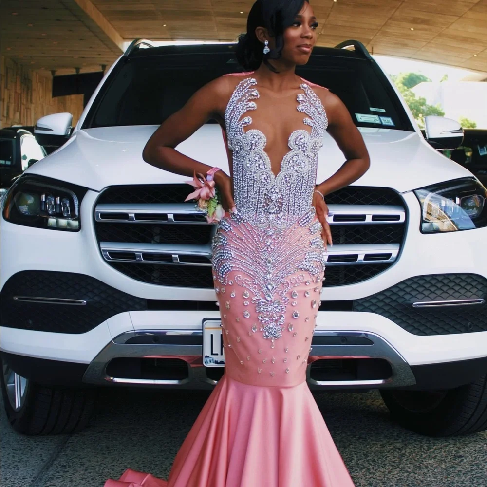 Elegant Pink Prom dress - Picture 3 of 5